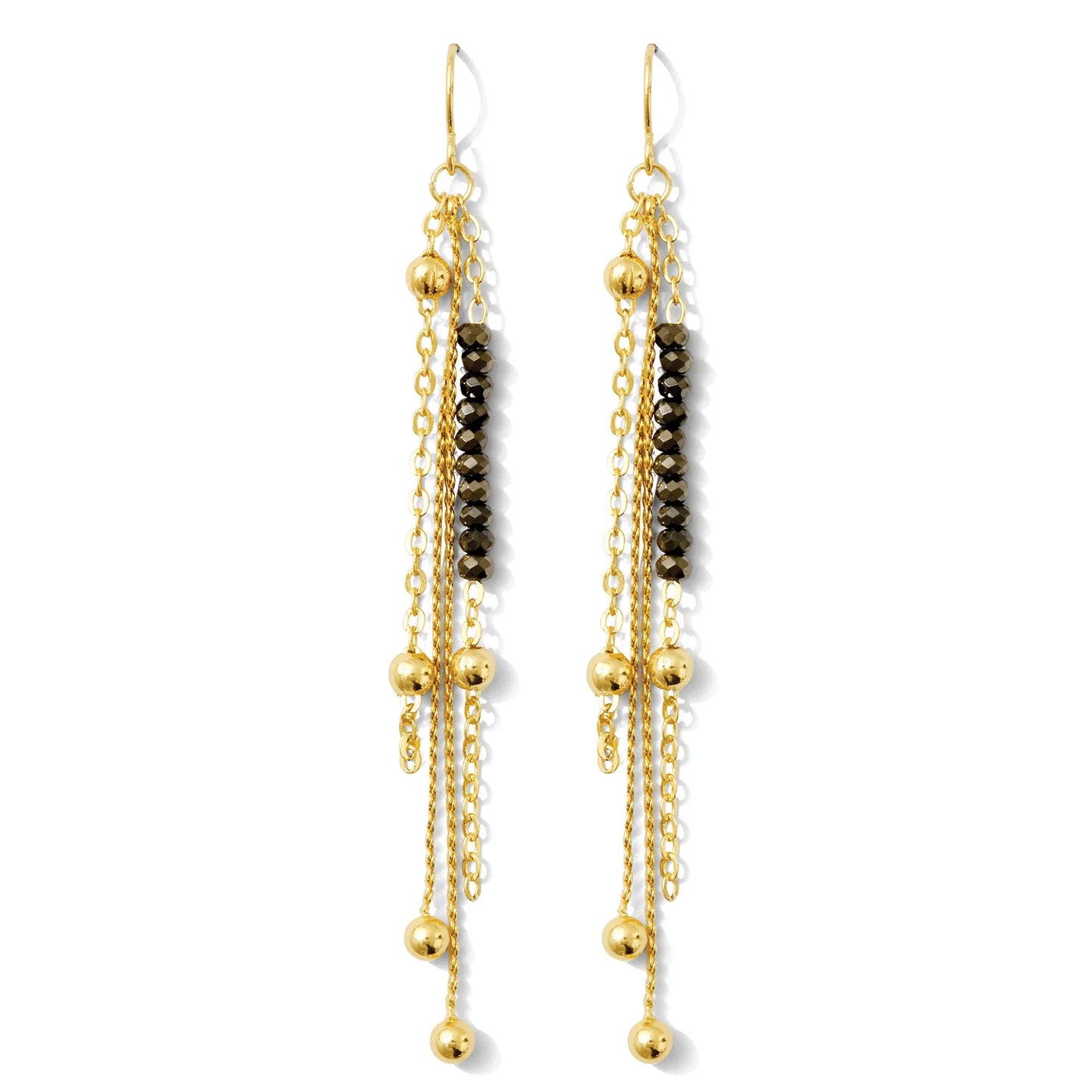 Long Earring with a Pop of Color